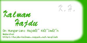 kalman hajdu business card