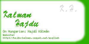 kalman hajdu business card